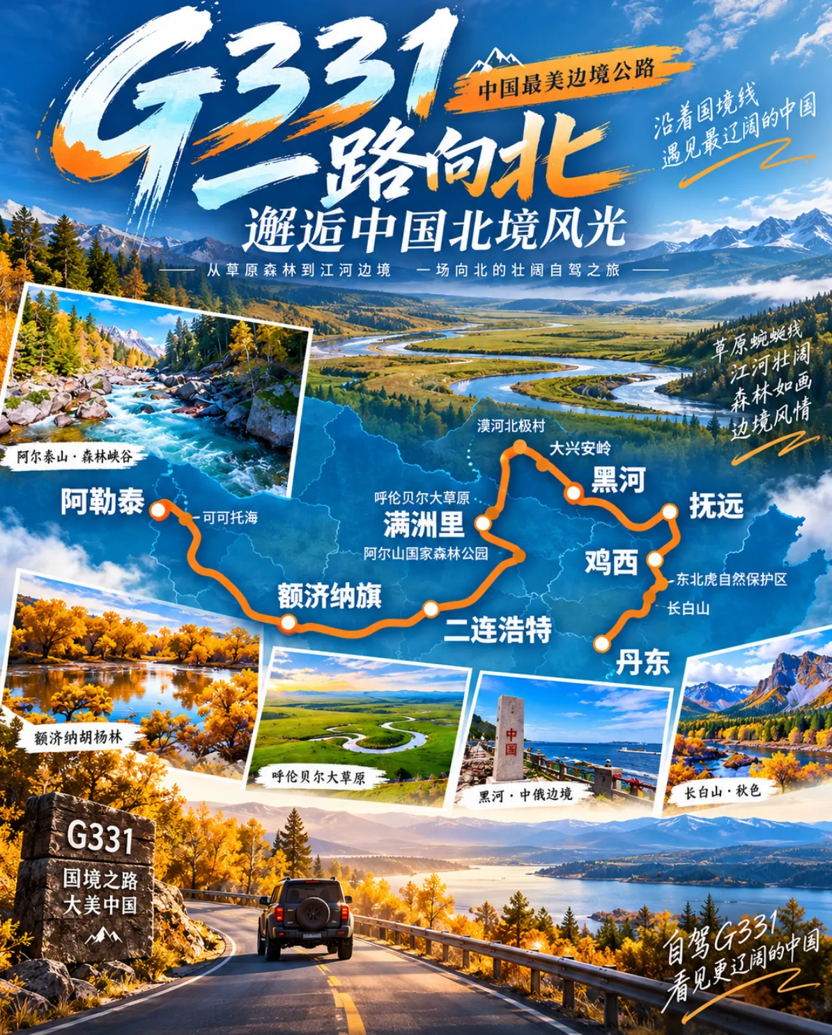 中国G331沿边自驾环线攻略：从东北边境到新疆阿勒泰